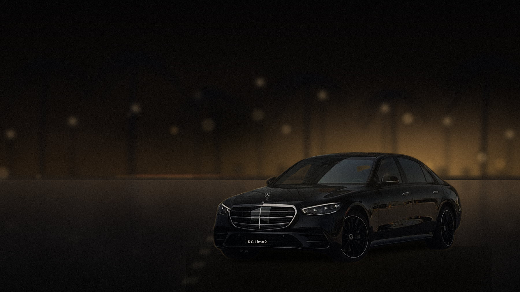 Black Mercedes-Benz S-Class sedan at the kerb with the door closed, waiting on a confirmed Los Angeles booking